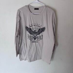 Zutter Free Bird graphic Long Sleeve oversized Tee size small/ medium